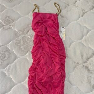 Almost Famous Pink Ruched Dress